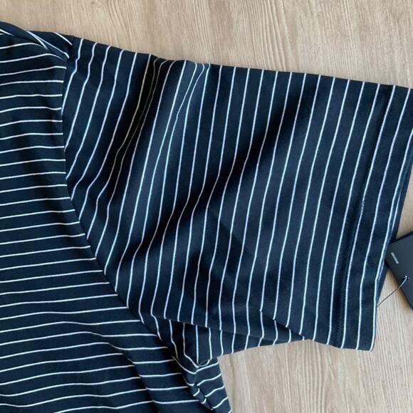 New Mens Nike Black polo striped shirt preppy skater casual business casual sz L - Picture 5 of 15